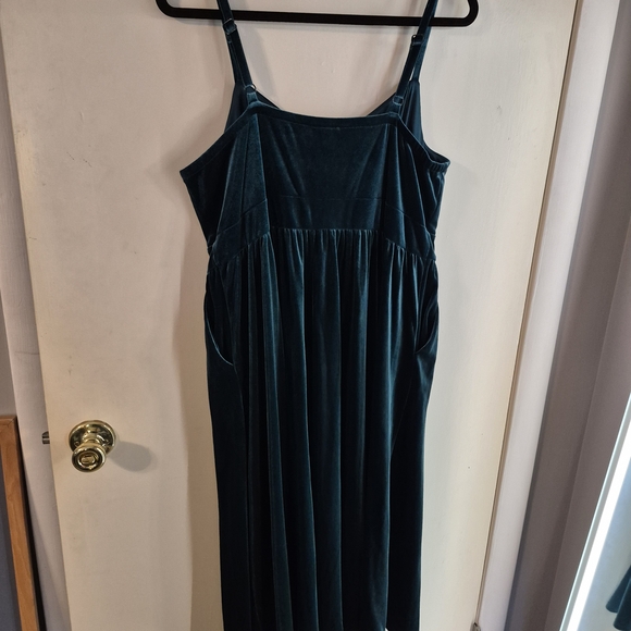 NWT!! TORRID Elegant Teal Velvet Dress - Picture 4 of 6